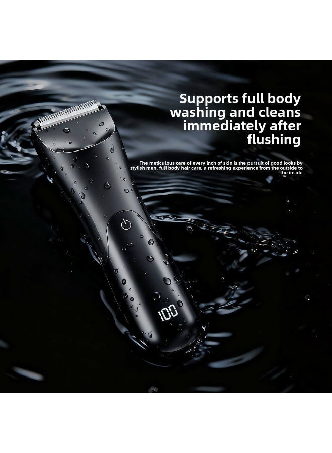 Waterproof USB Rechargeable Body Hair Trimmer for Men - Electric Clipper for Grooming Intimate Areas, Abdomen & Armpits - Image 4